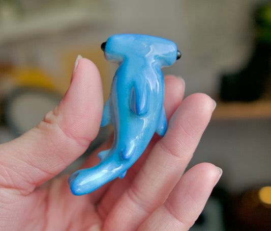 Hammerhead shark desk friend - polymer clay (magnetic)