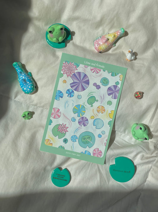 Spring art print - Lilies and Friends 4x6"