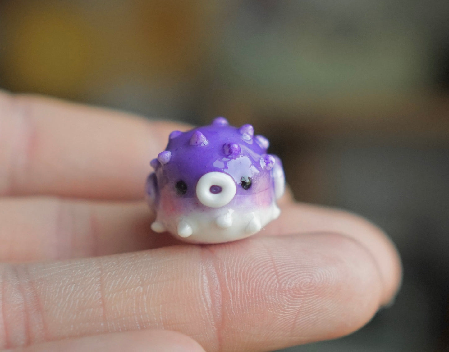 Pufferfish magnet - polymer clay