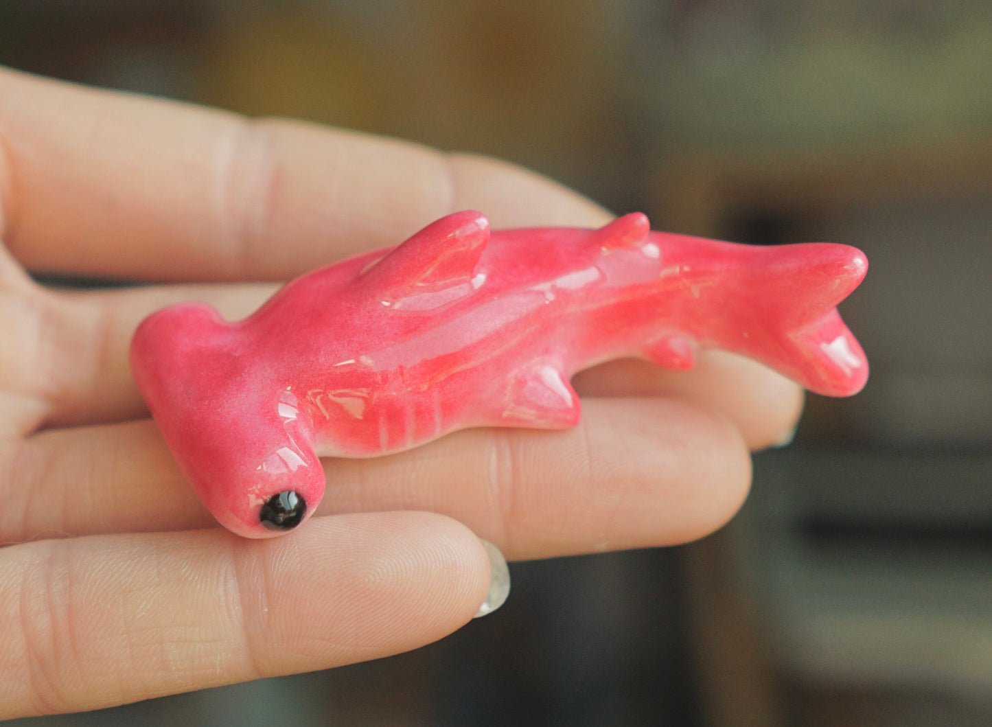 Hammerhead shark desk friend - polymer clay (magnetic)