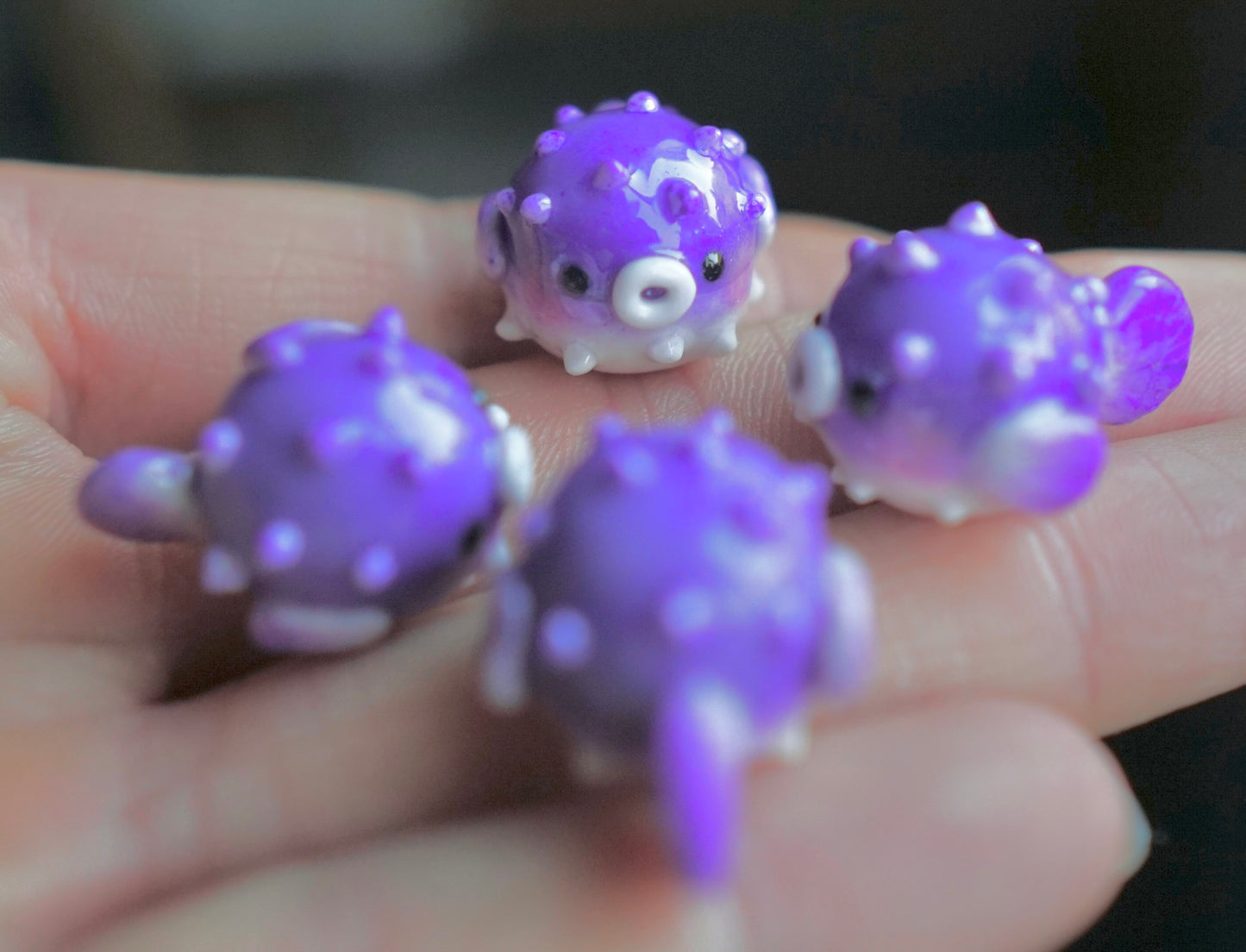 Pufferfish magnet - polymer clay