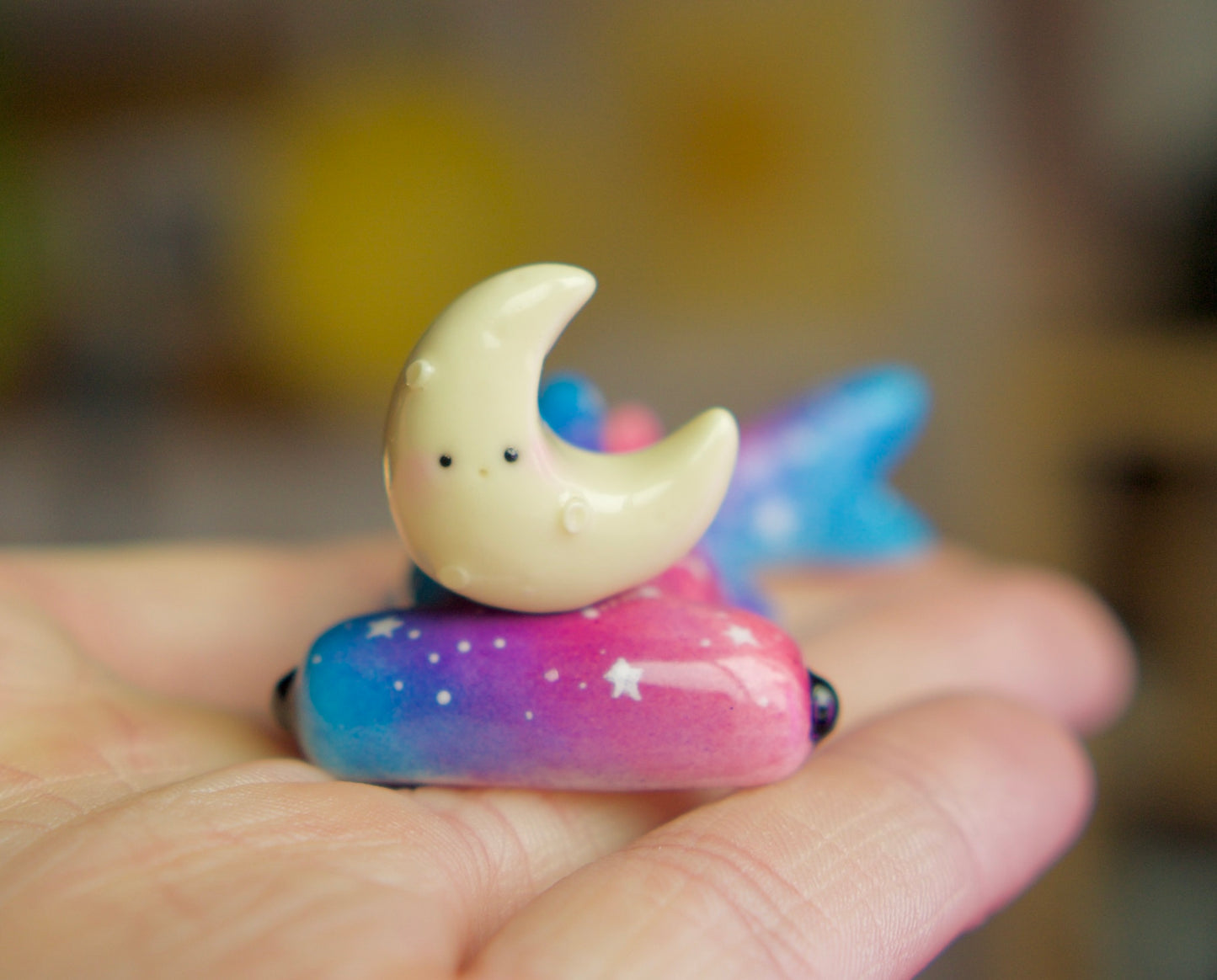Galaxy Hammerhead shark set - magnetic polymer clay figurine