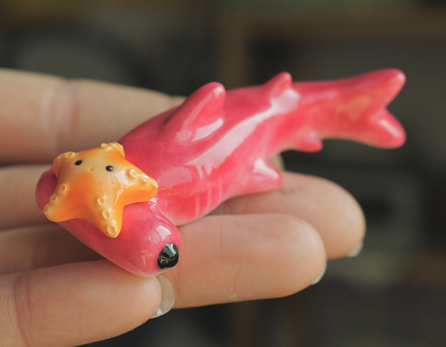 Hammerhead shark desk friend - polymer clay (magnetic)
