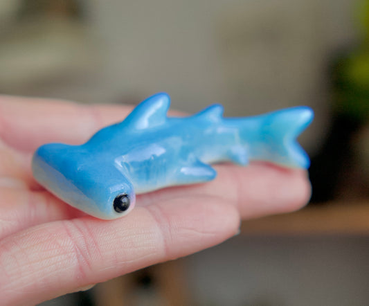 Hammerhead shark desk friend - polymer clay (magnetic)