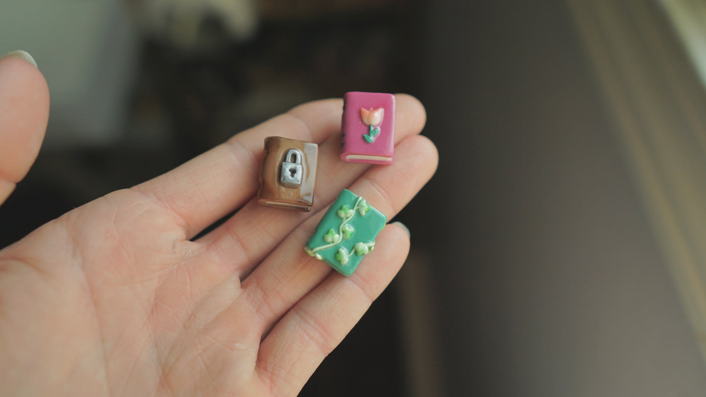 Book magnet - polymer clay