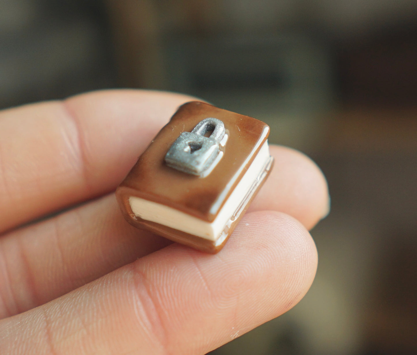 Book magnet - polymer clay