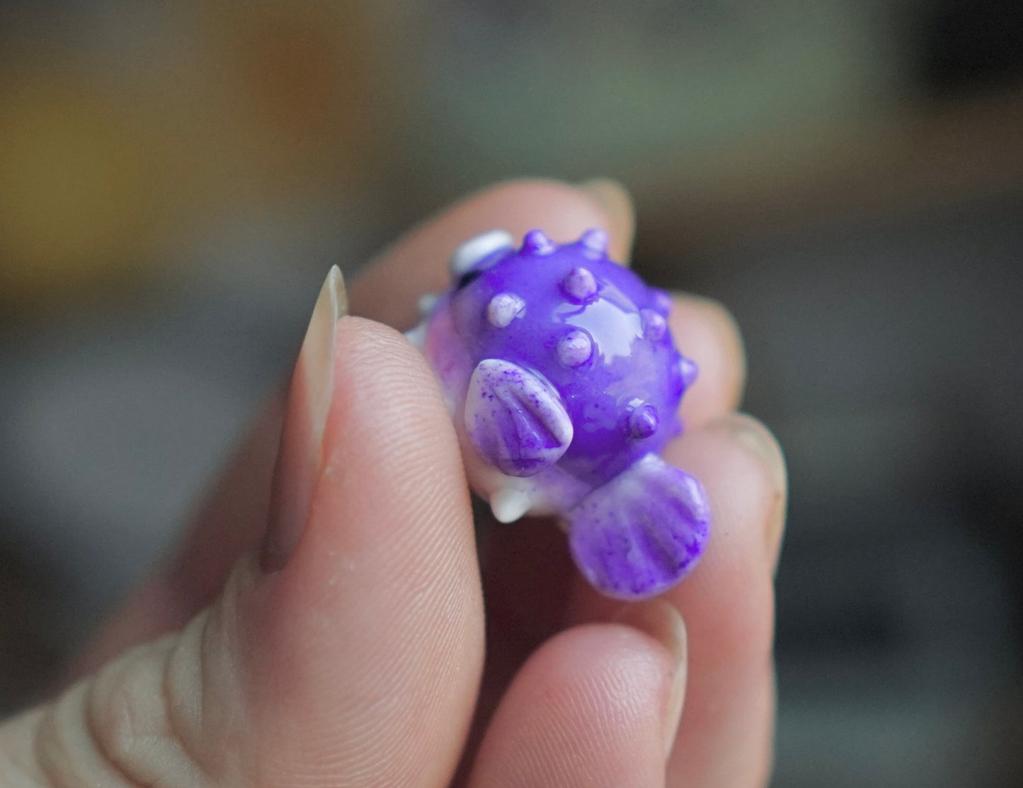 Pufferfish magnet - polymer clay